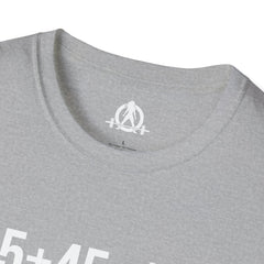 45 + 45 = 135  - Unisex Softstyle T-Shirt - Print on Front Plain Back