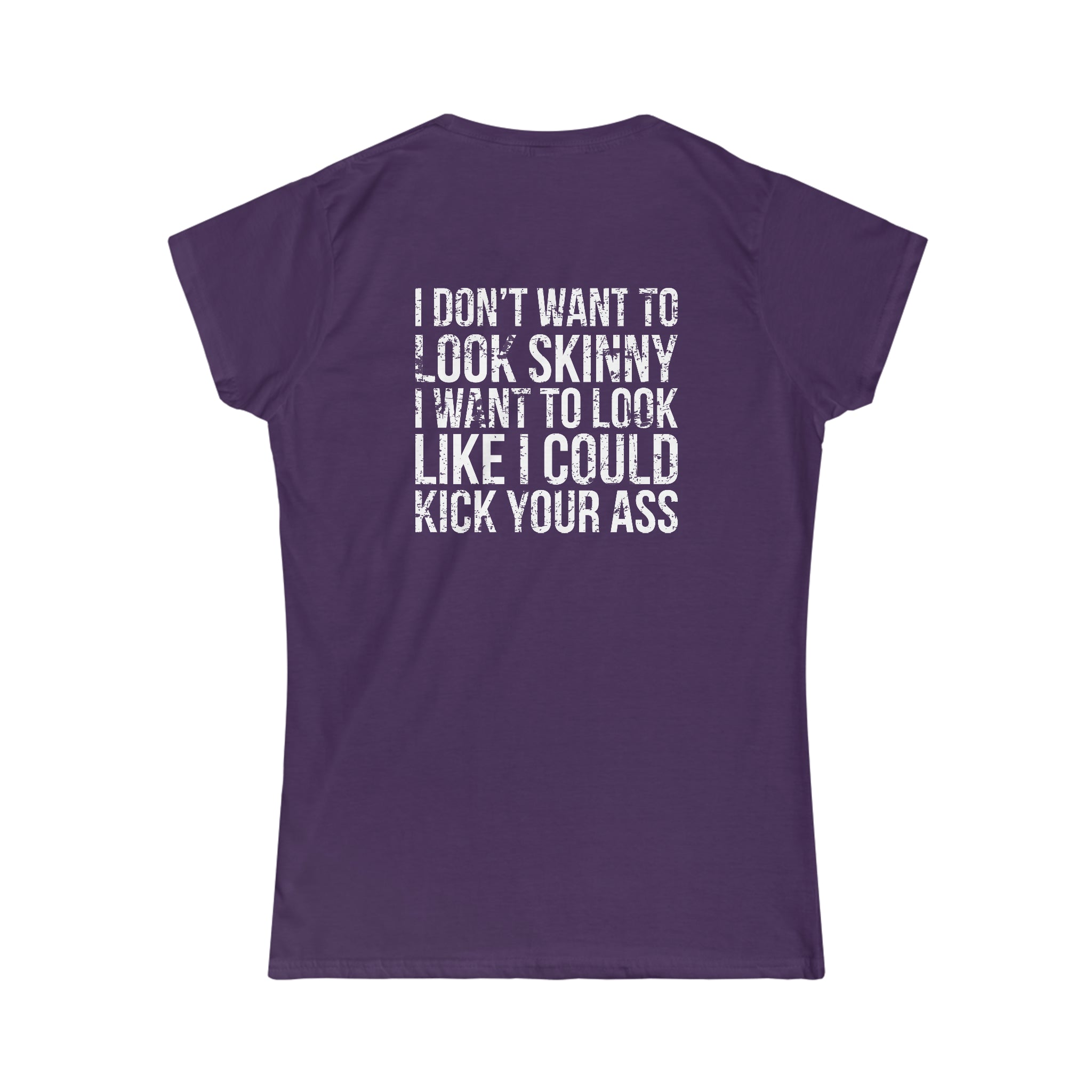 Kick Your Ass - Distressed Logo - Women's Softstyle Tee