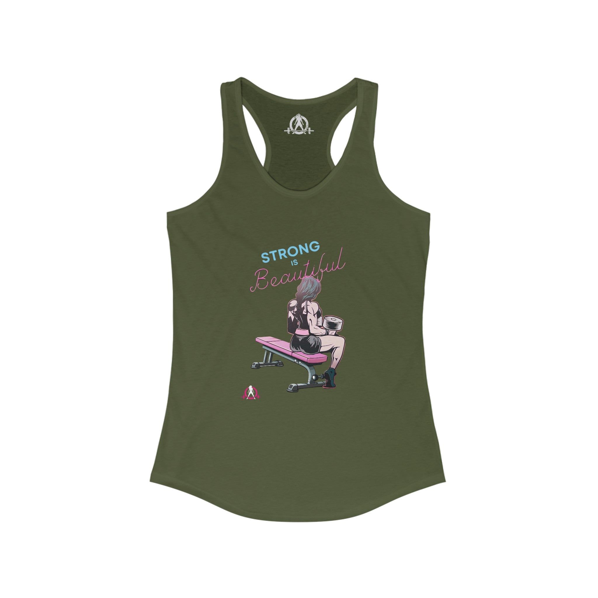 Strong Is Beautiful - Comic  - Racer Back Tank Top - Women's Ideal Racerback Tank Plain Back