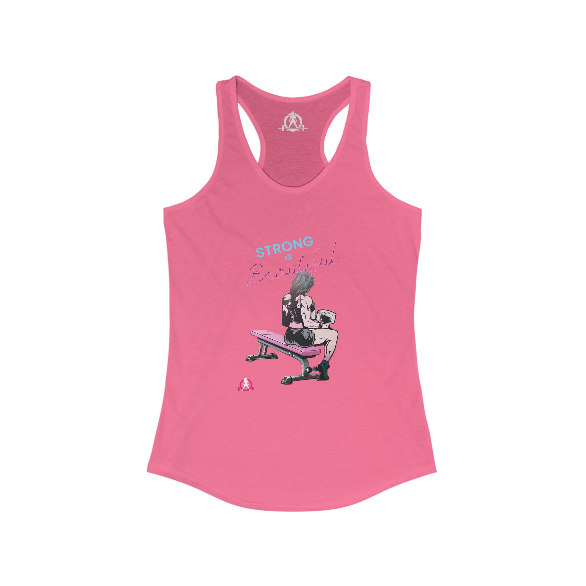 Strong Is Beautiful - Comic  - Racer Back Tank Top - Women's Ideal Racerback Tank Plain Back