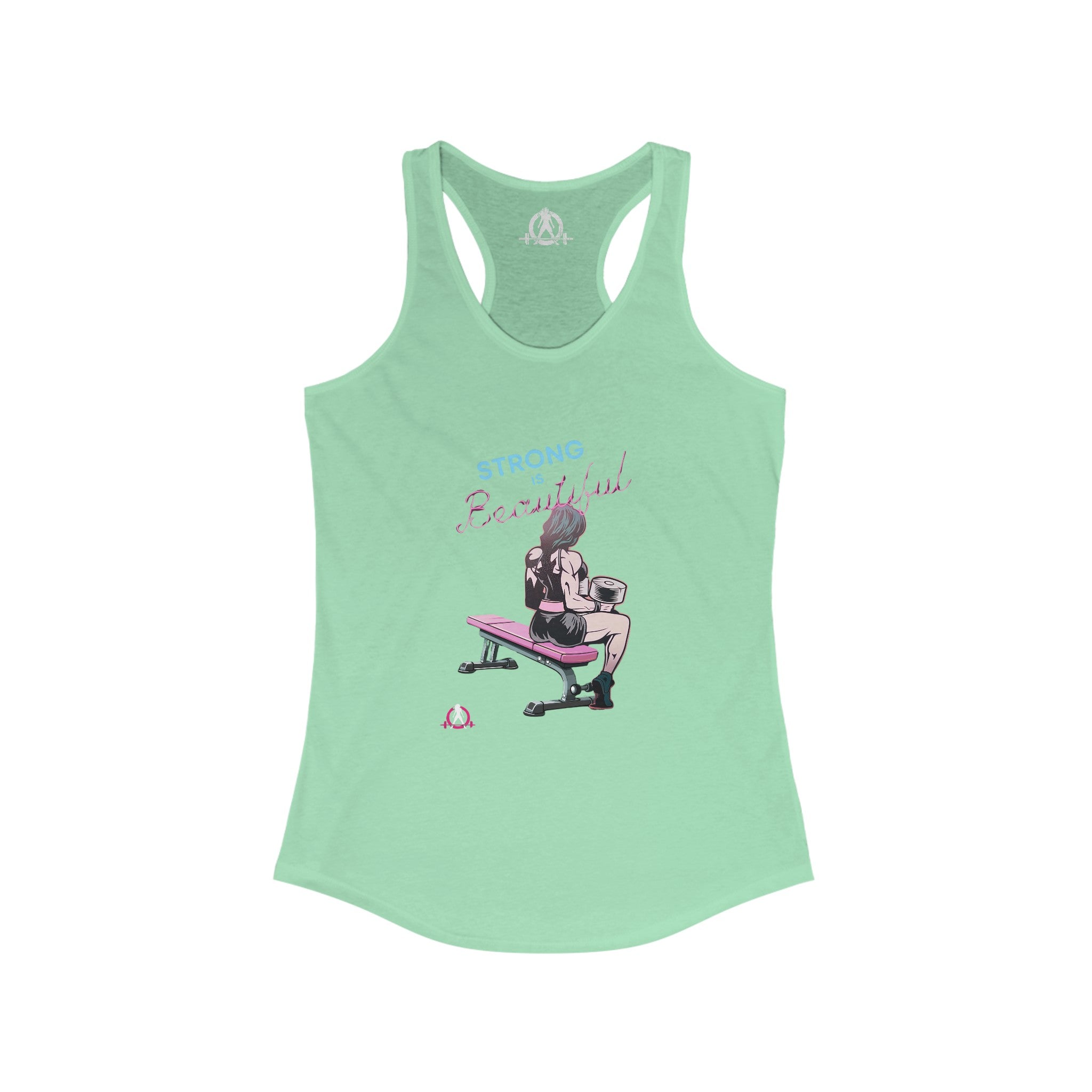 Strong Is Beautiful - Comic  - Racer Back Tank Top - Women's Ideal Racerback Tank Plain Back