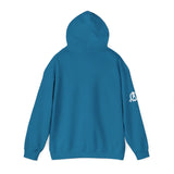 Lift Like.A Girl - Unisex Heavy Blend Hooded Sweatshirt - White Logo on Front & Right Sleeve
