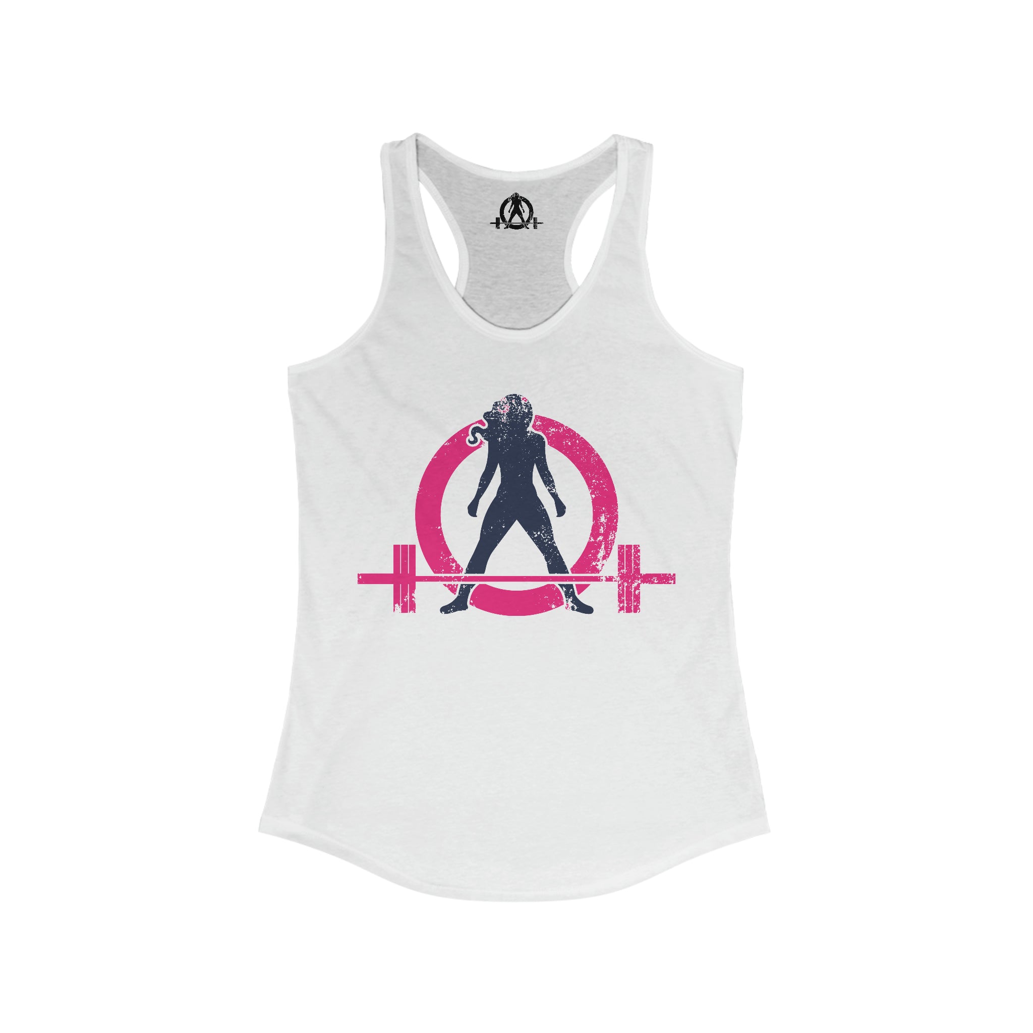 Strong Not Skinny - Color Distressed Logo - Women's Ideal Racerback Tank