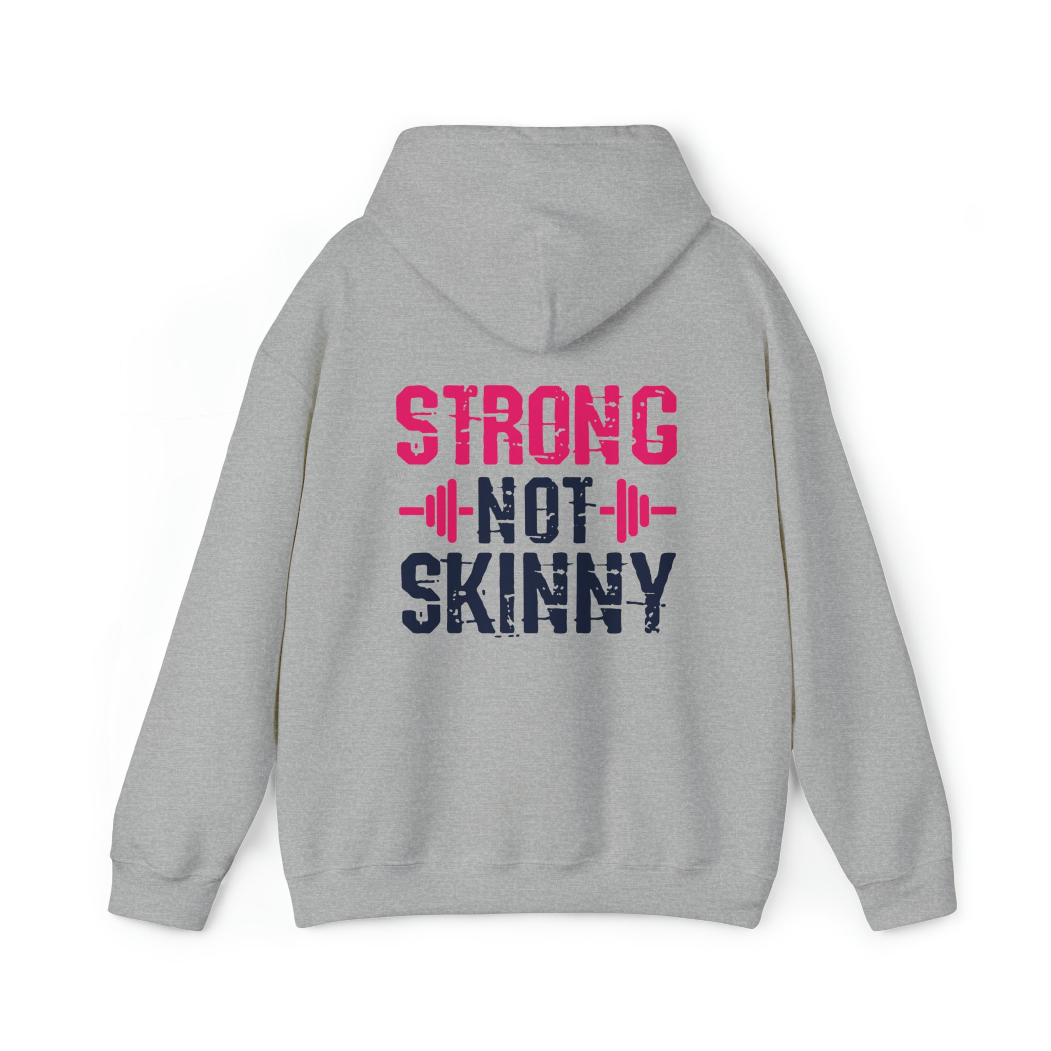 Strong Not Skinny - Color Distressed Logo - Unisex Heavy Blend Hooded Sweatshirt
