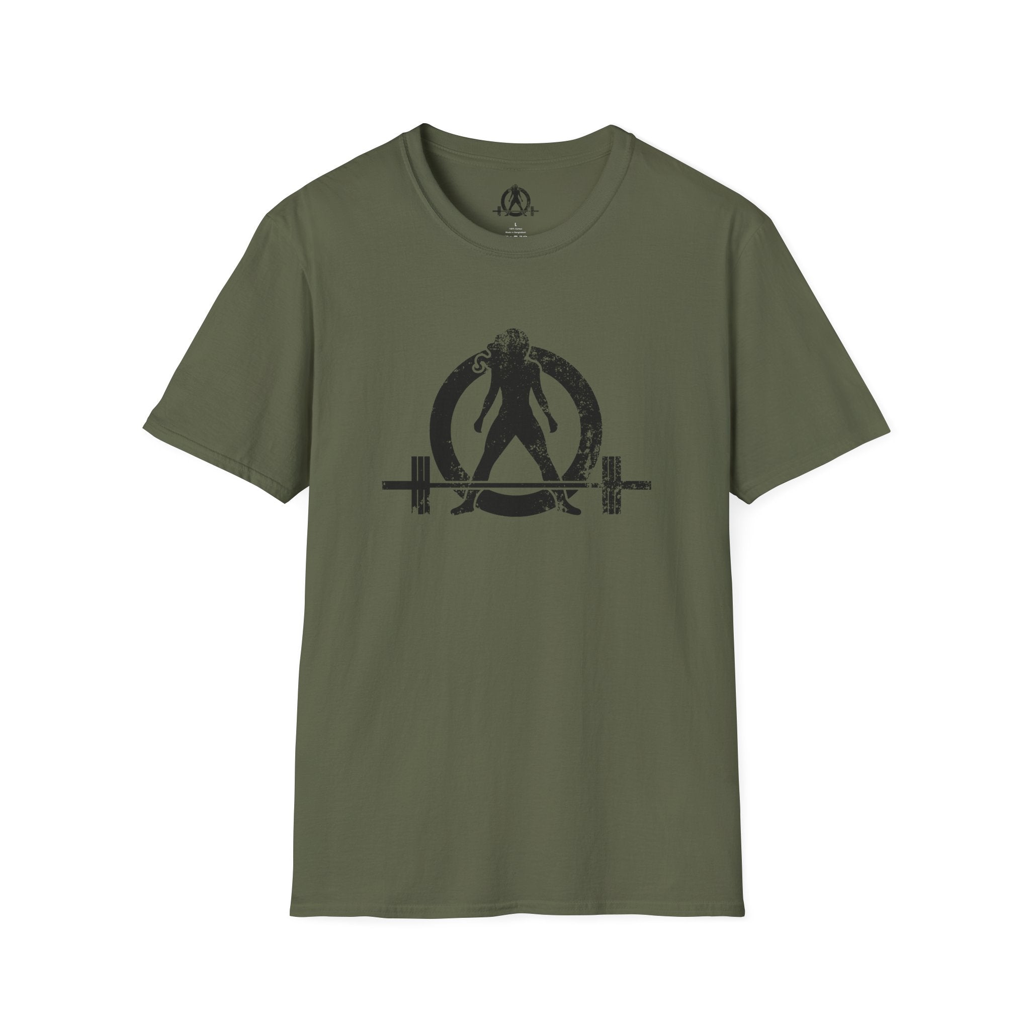 Unisex Softstyle T-Shirt - Black Distressed Logo - Plain Back (BEST SELLER)