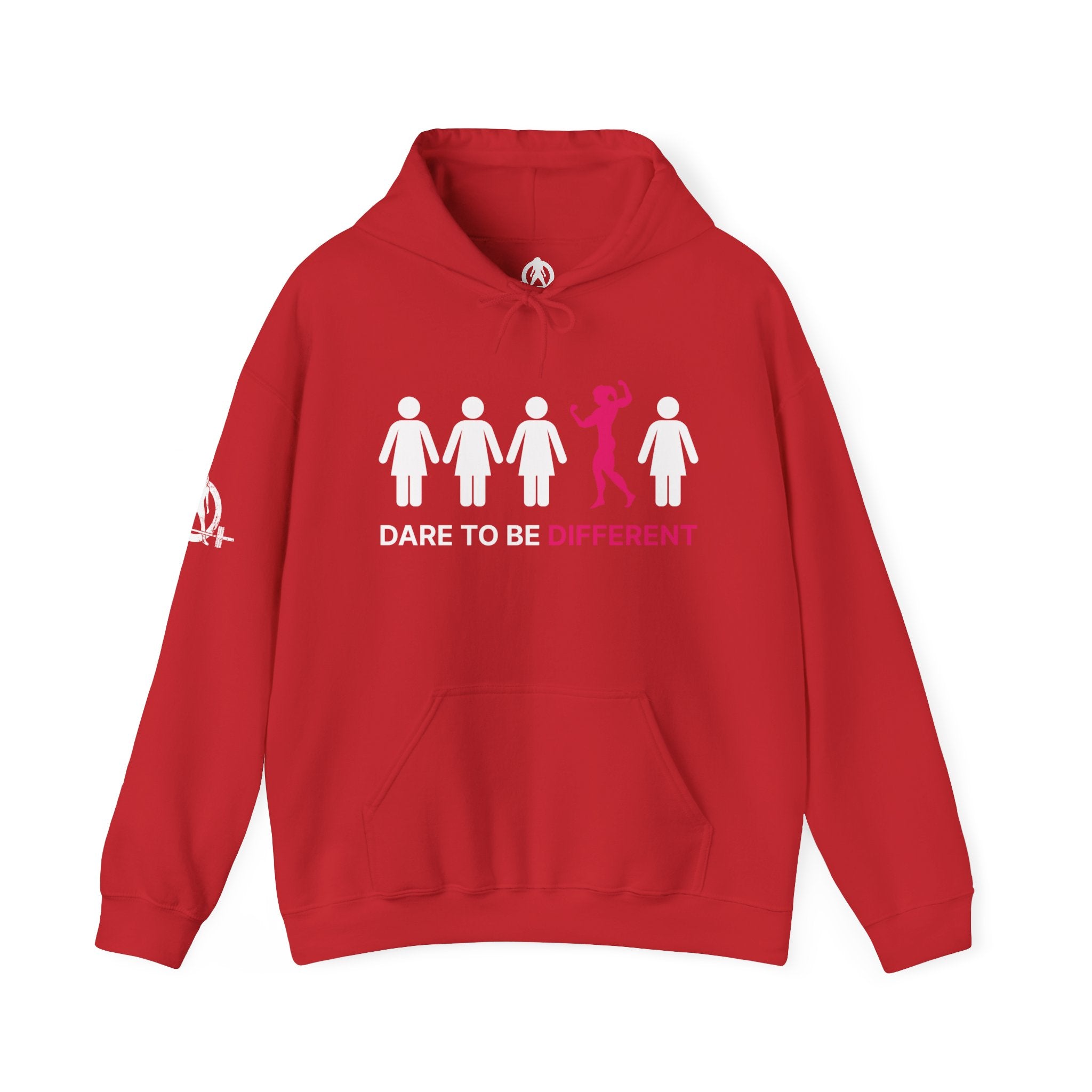 Dare To Be Different Flex - Unisex Heavy Blend Hooded Sweatshirt - White Print on Front & Back