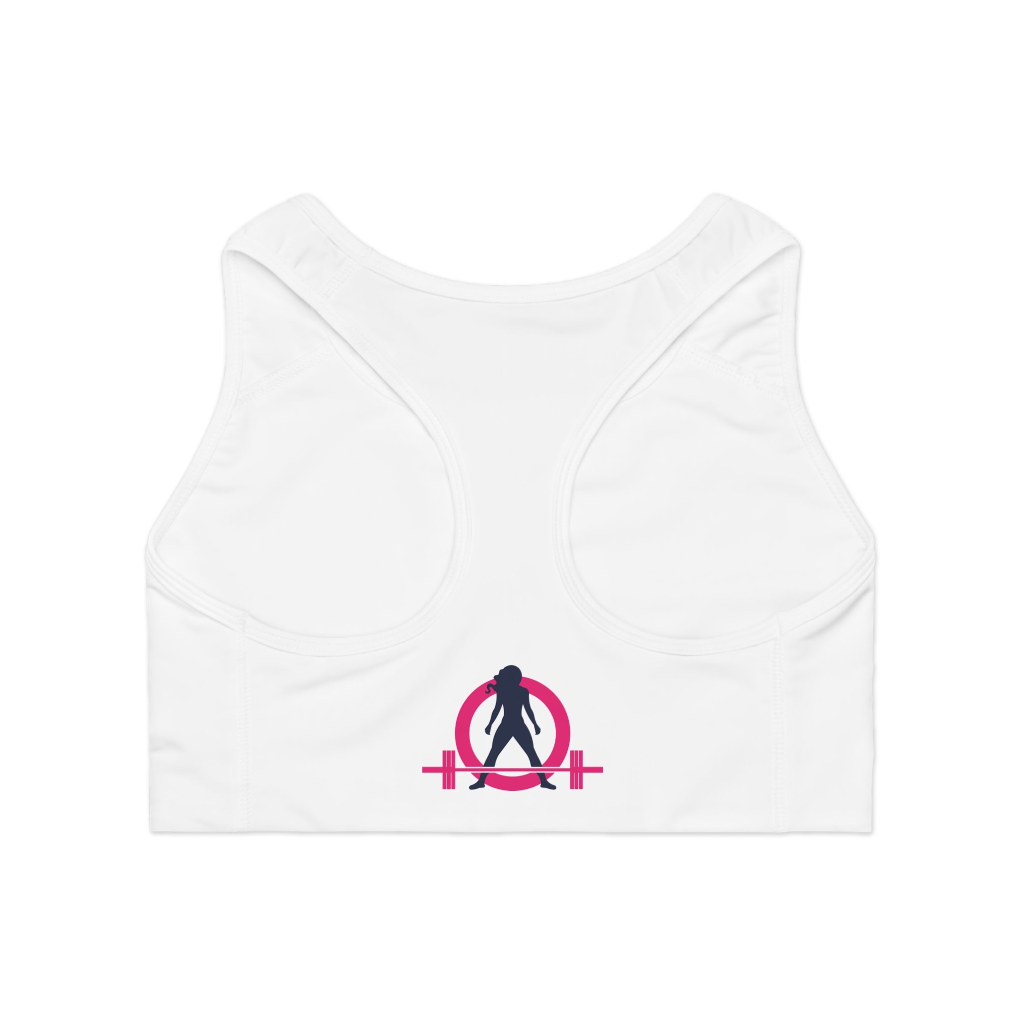 WWLW Sports Bra (AOP) - Classic Logo - White