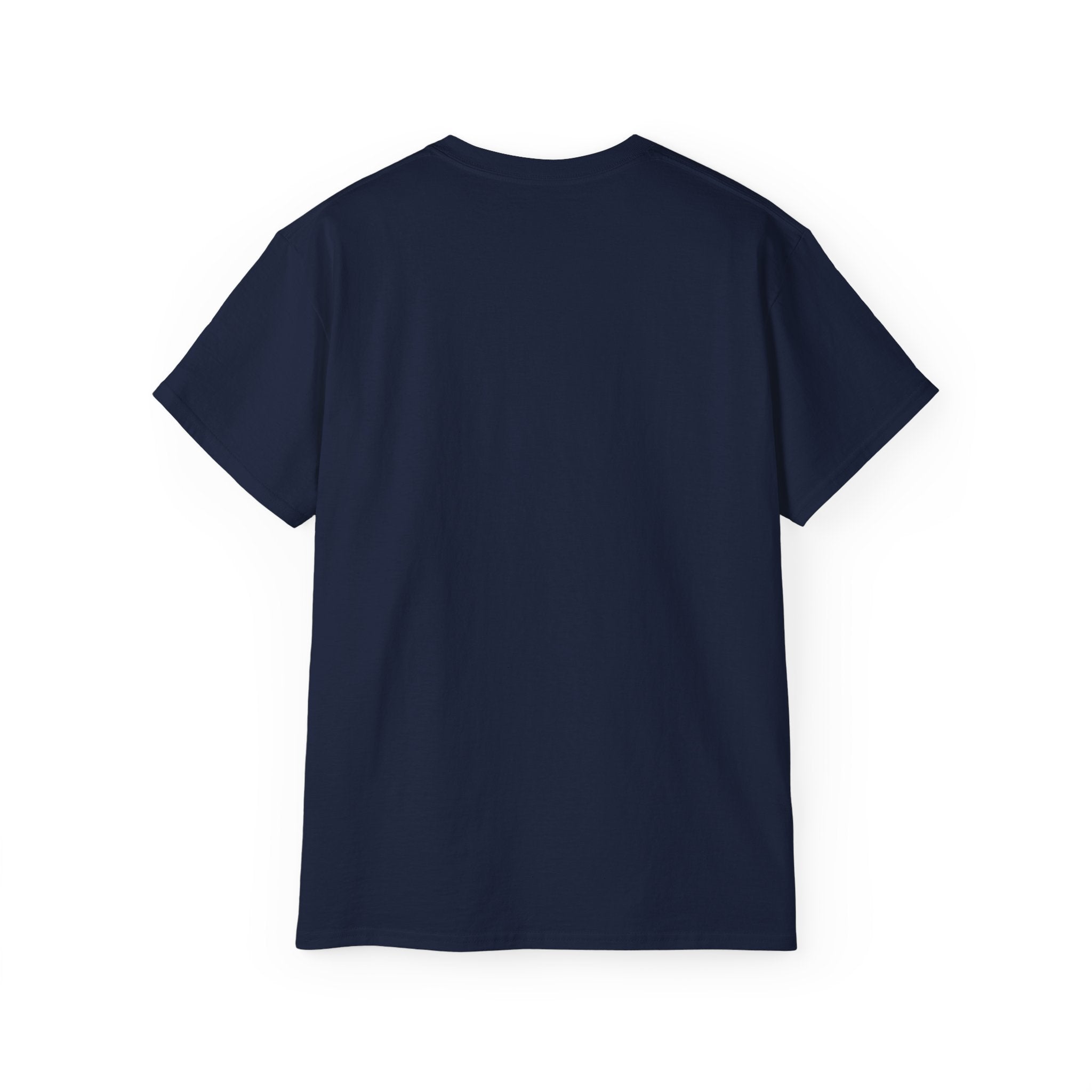 Lift Heavy Shit - Unisex Ultra Cotton Tee - Front White Logo - Plain Back