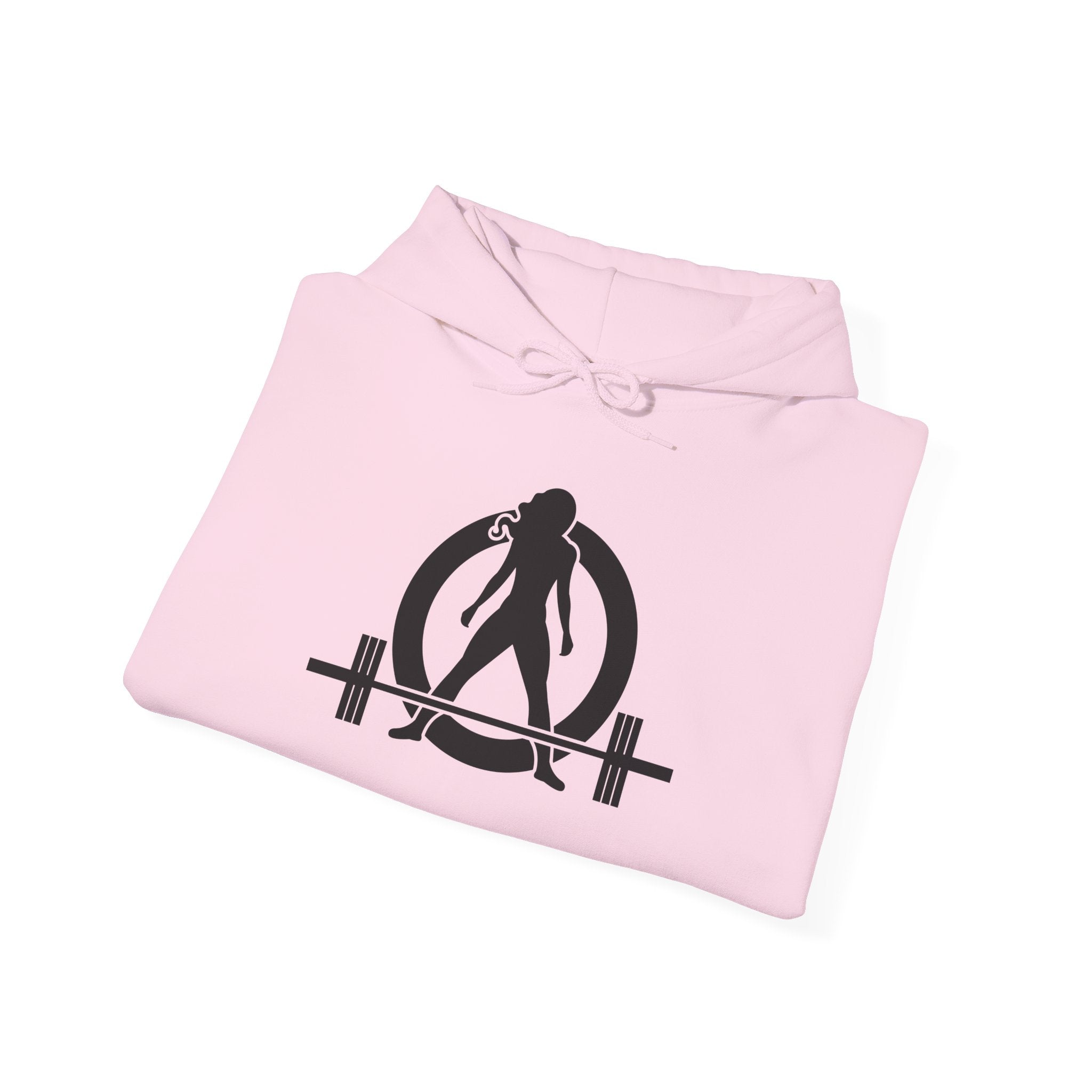 Lift Heavy Run Fast - Unisex Heavy Blend Hooded Sweatshirt  - Front & Back Black Logo