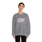 Lift Heavy Shit - Unisex Heavy Blend™ Crewneck Sweatshirt - White Logo on Front