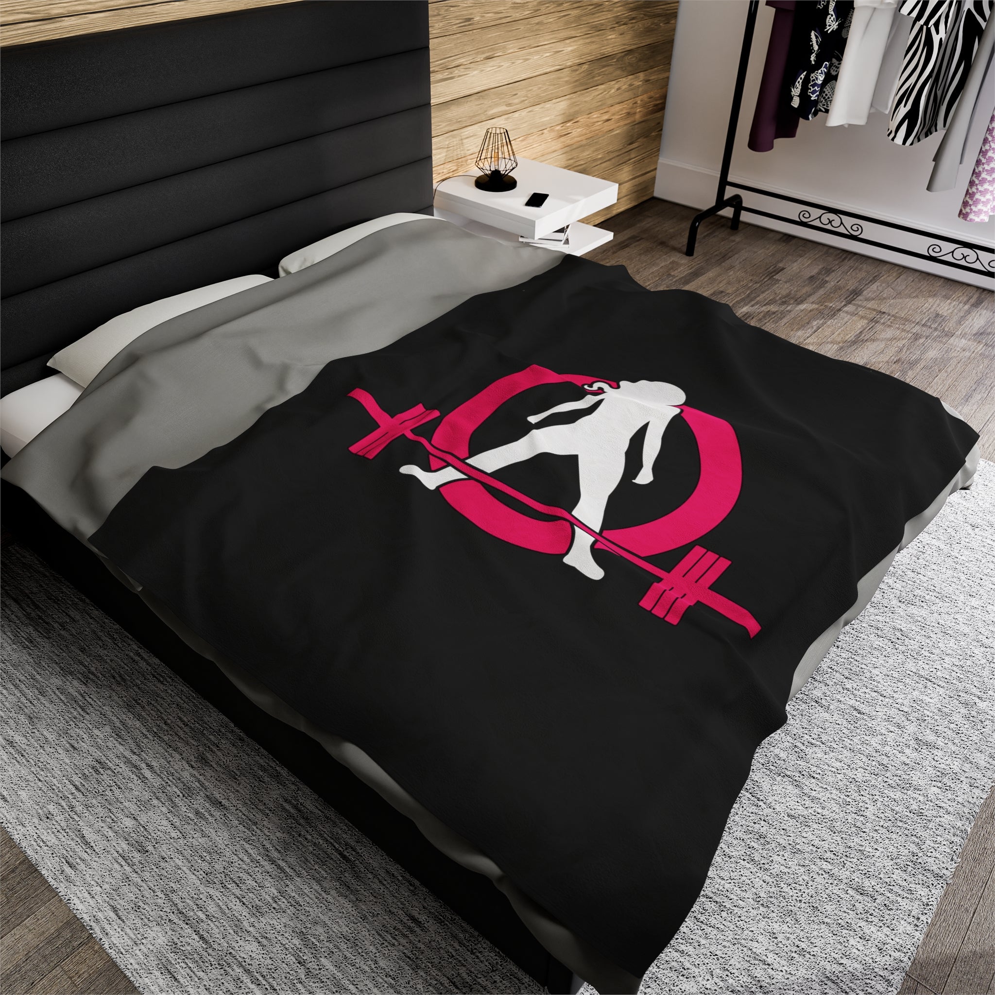 Velveteen Plush Blanket - Classic Dark Logo