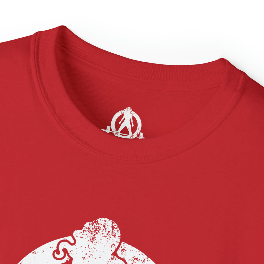 Strong Not Skinny - Unisex Ultra Cotton Tee - White Distressed Logo