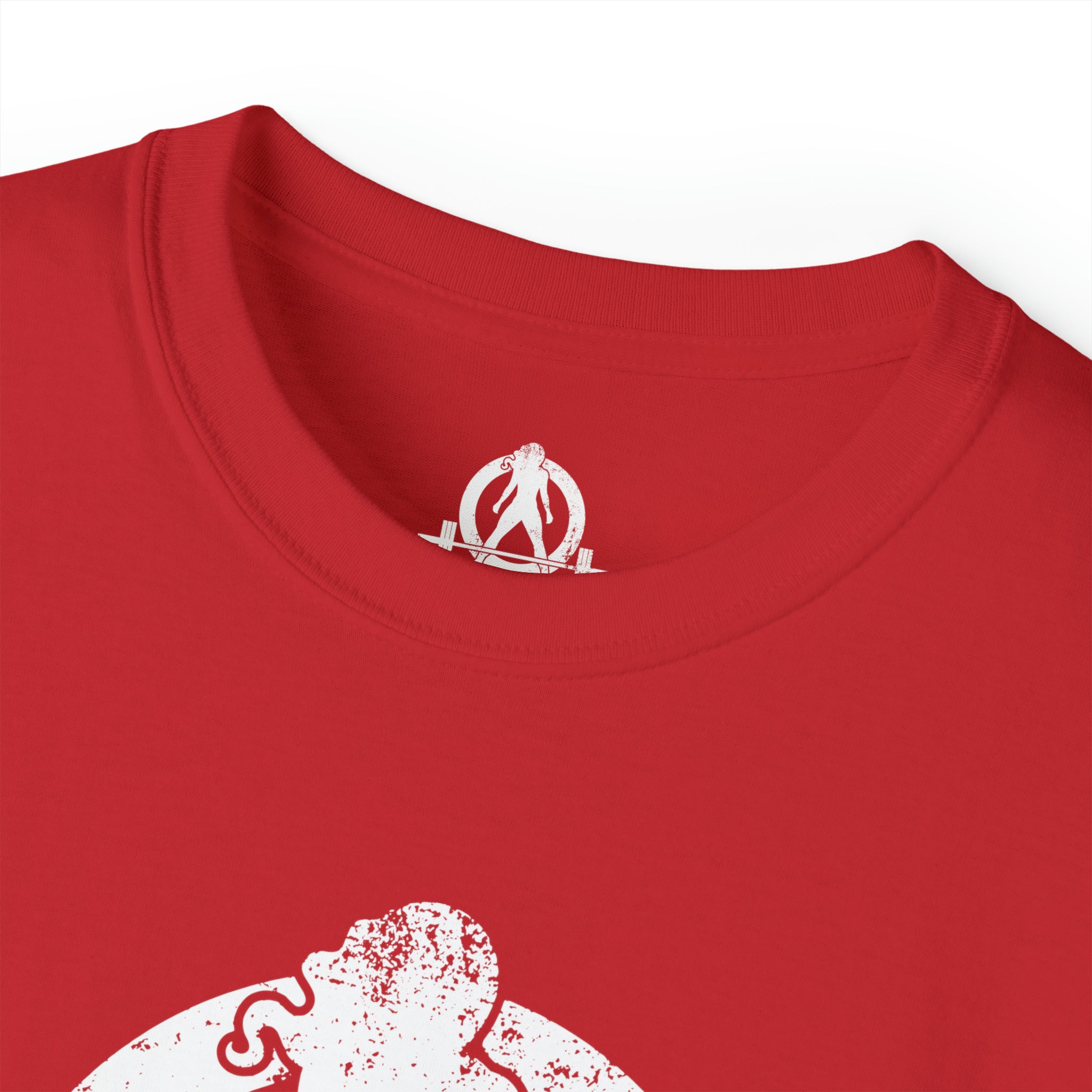 Strong Not Skinny - Unisex Ultra Cotton Tee - White Distressed Logo