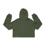 Stylish Women's Cropped Hoodie - White Classic Logo