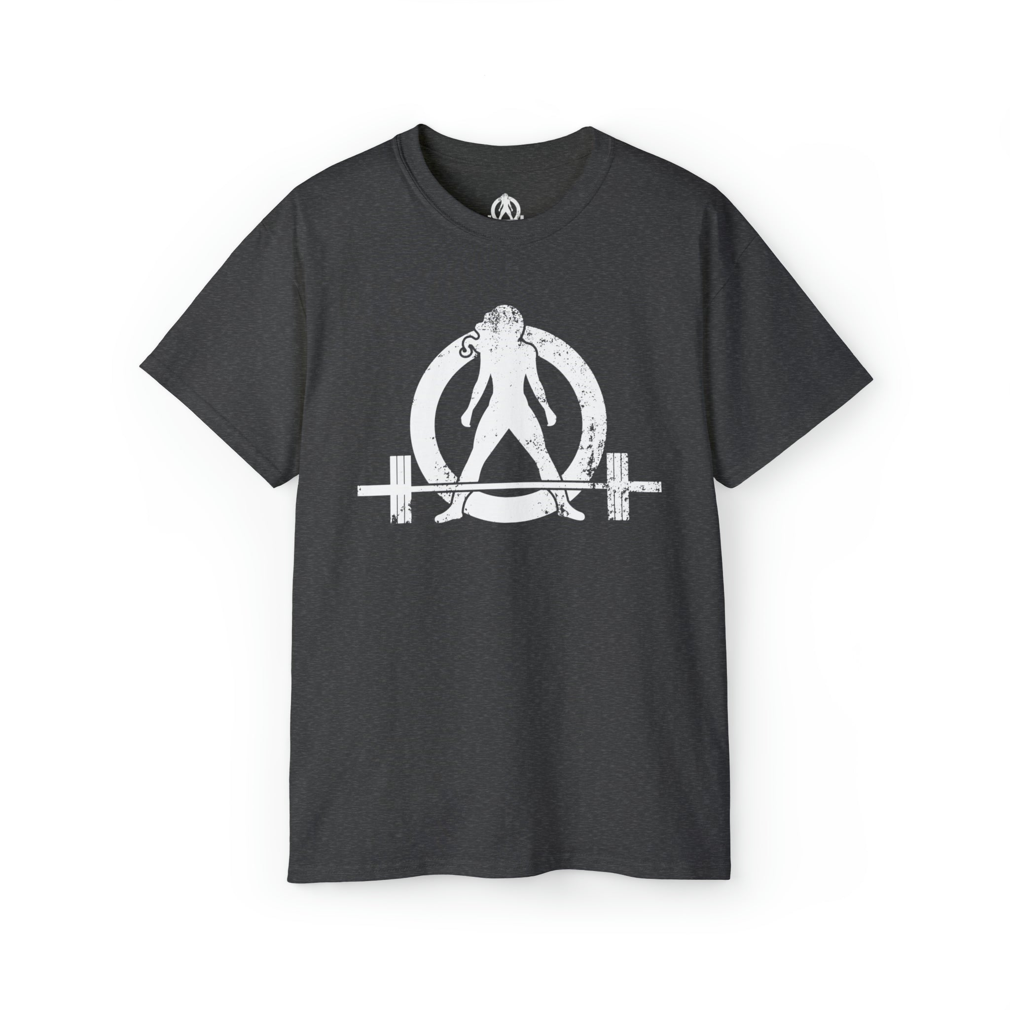 Strong Not Skinny - Unisex Ultra Cotton Tee - White Distressed Logo