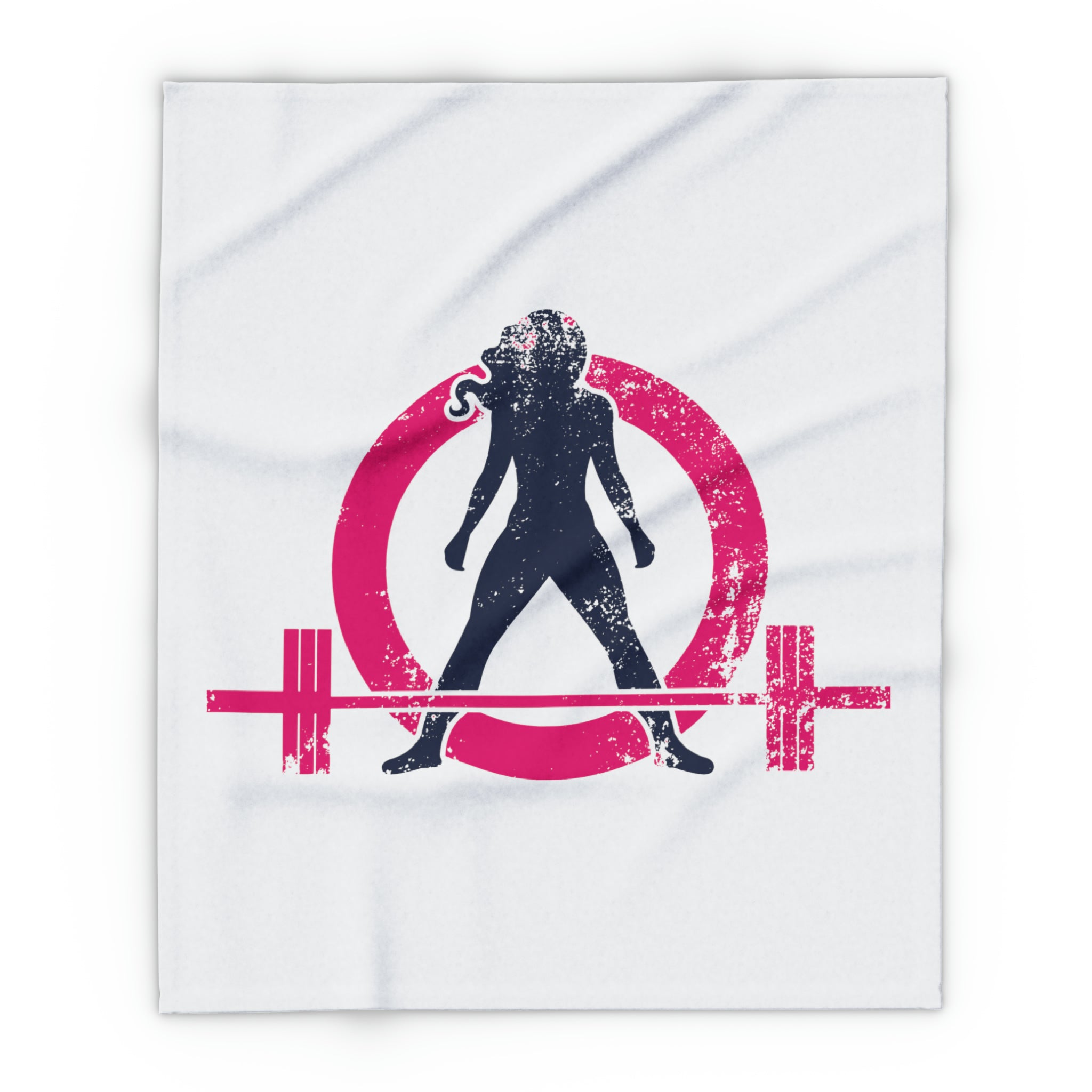 Arctic Fleece Blanket - White Distressed Logo