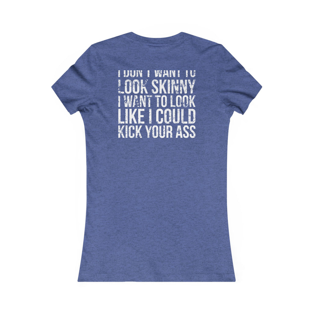 Kick Your Ass - White Distressed Logo - Women's Favorite Tee