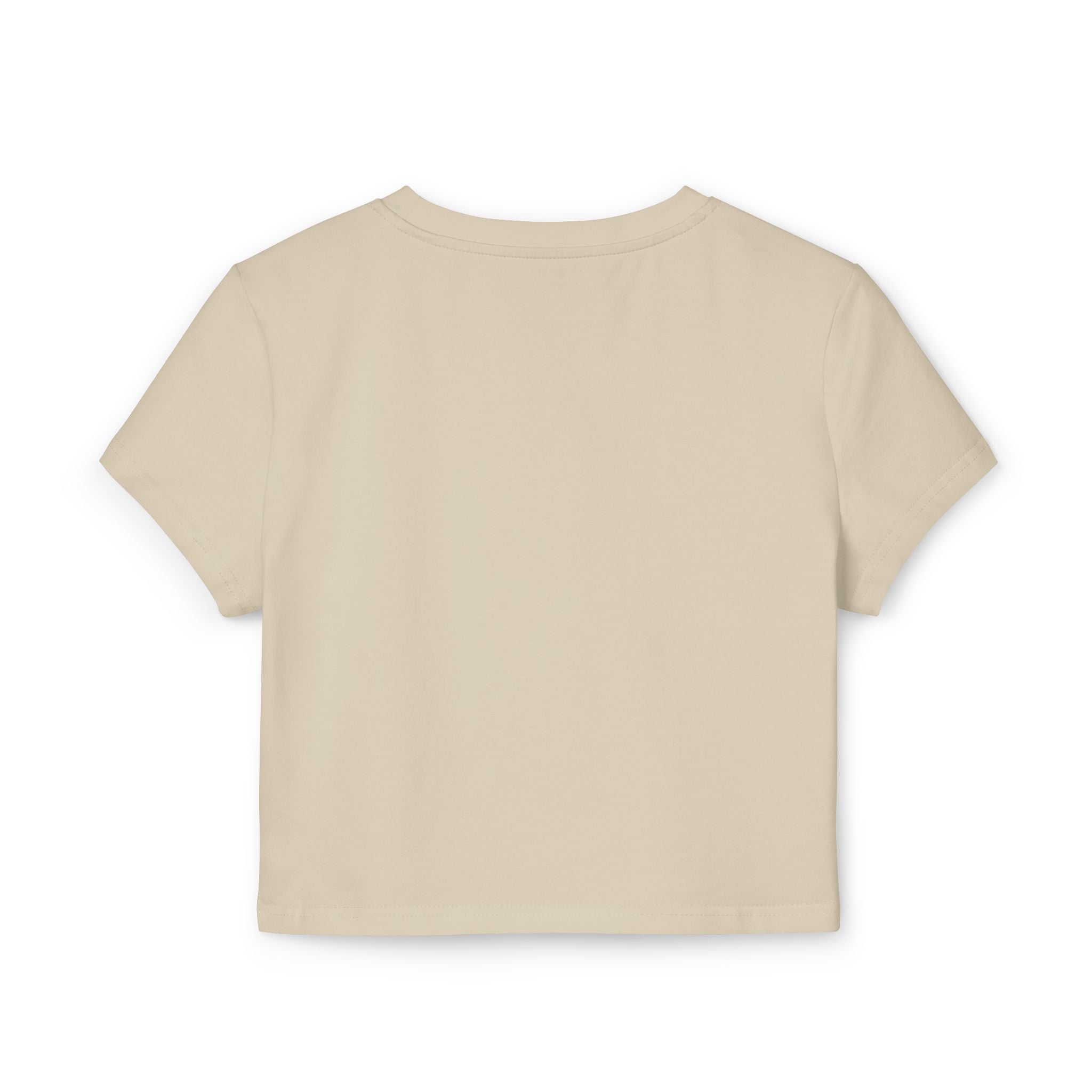 Women's Baby Tee - White Distressed Logo - Halloween Graveyard