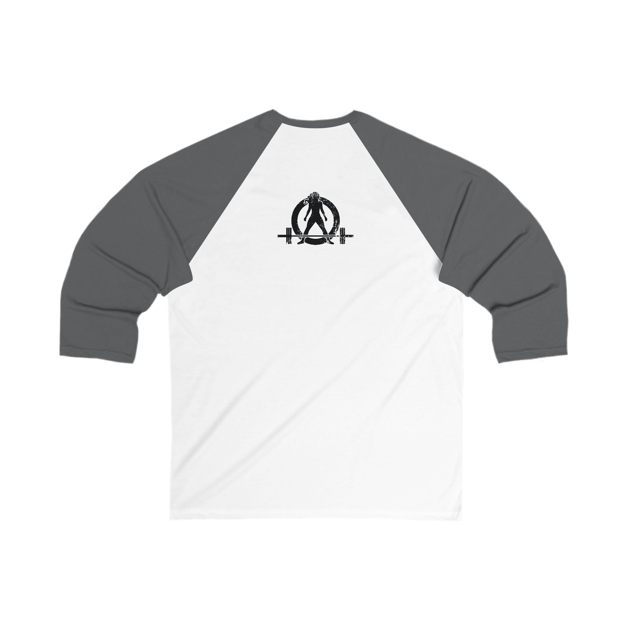 Strong Not Skinny – 3/4 Sleeve Baseball Tee (Black Logo)
