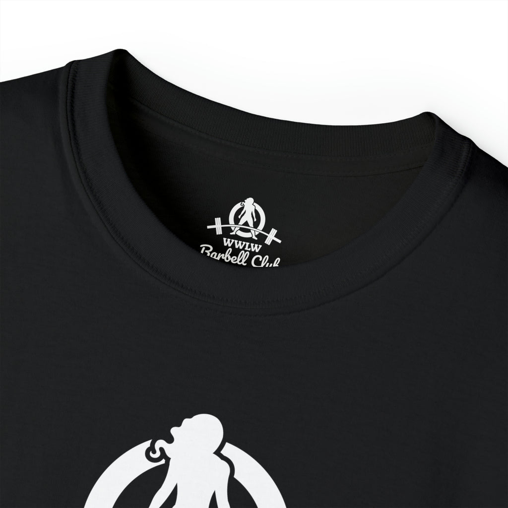 Barbell Club White Classic Logo - Unisex Ultra Cotton Tee