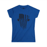 USA Barbell - Women's Softstyle Tee - Black Front Logo