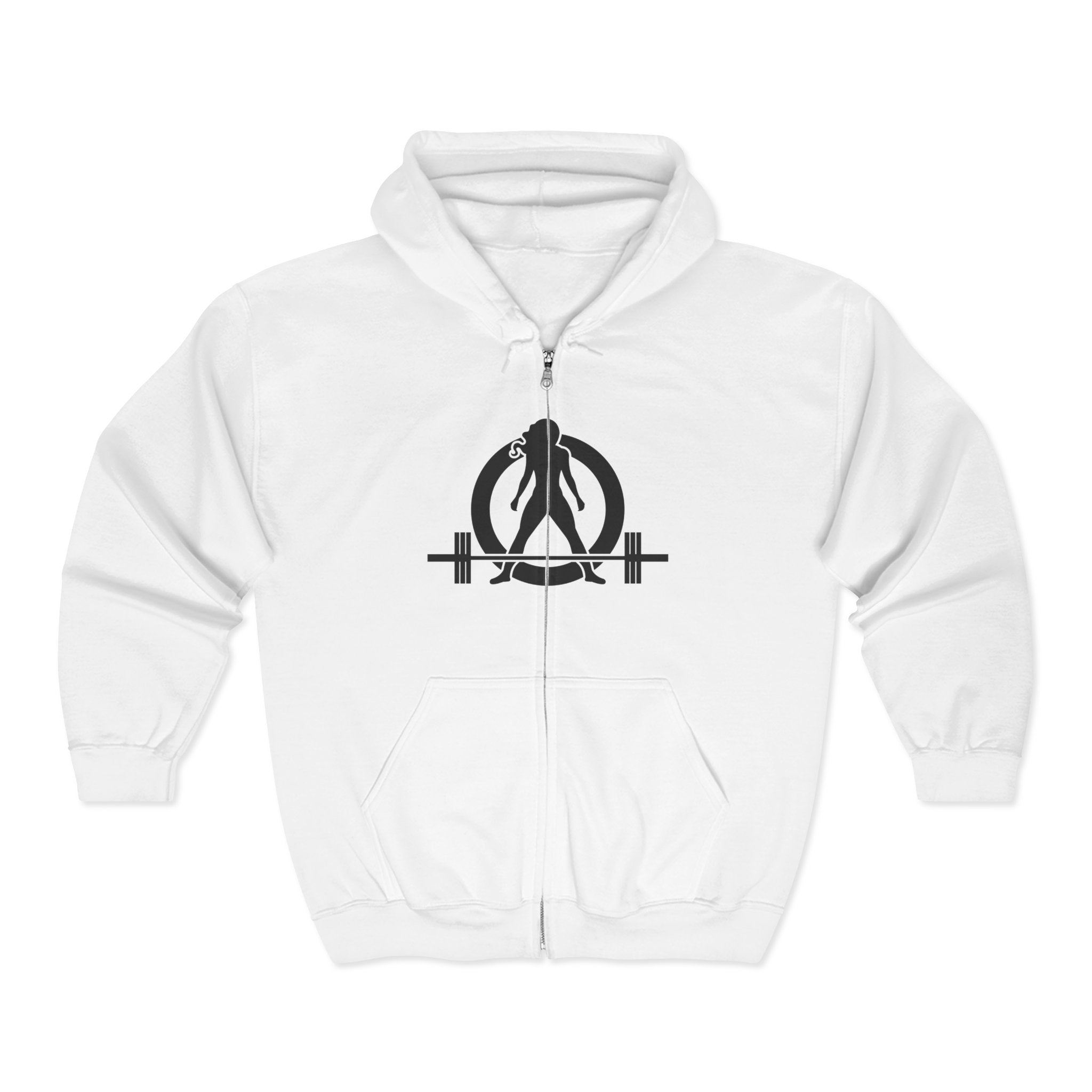 Unisex Heavy Blend™ Full Zip Hooded Sweatshirt - Classic Black Logo