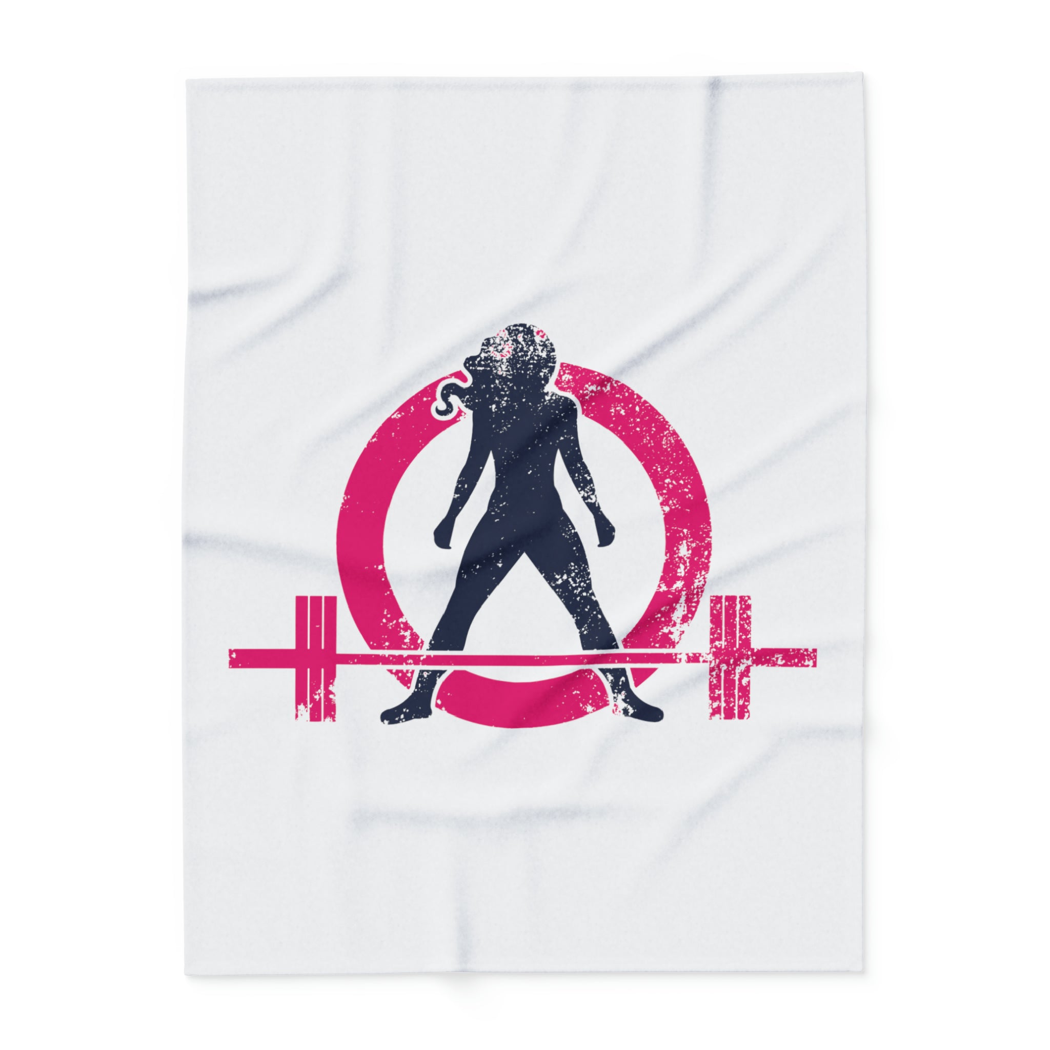 Arctic Fleece Blanket - White Distressed Logo
