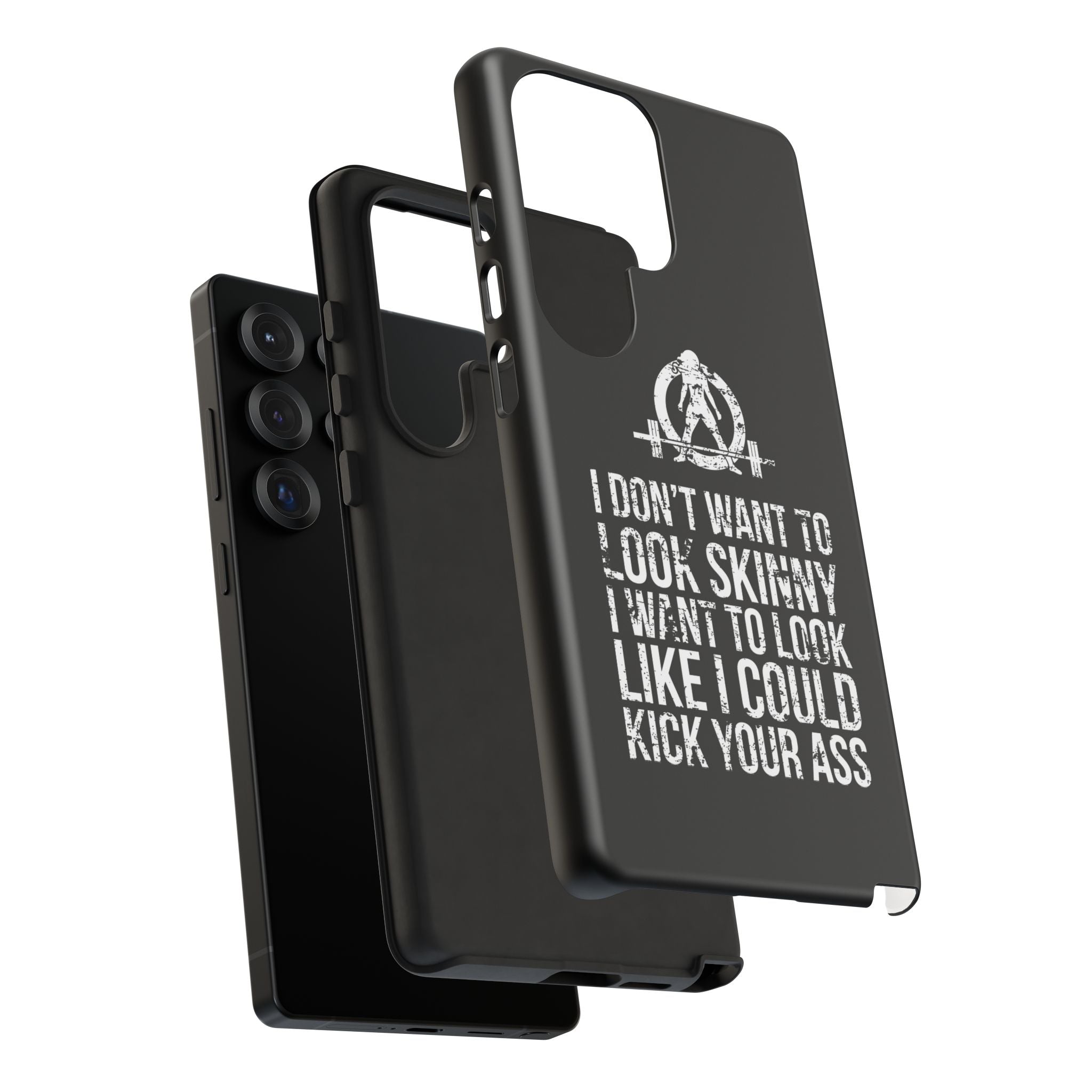 Tough Cases - I Don't Want To Look Skinny I Want To Look Like I Can Kick Your Ass - WWLW Logo