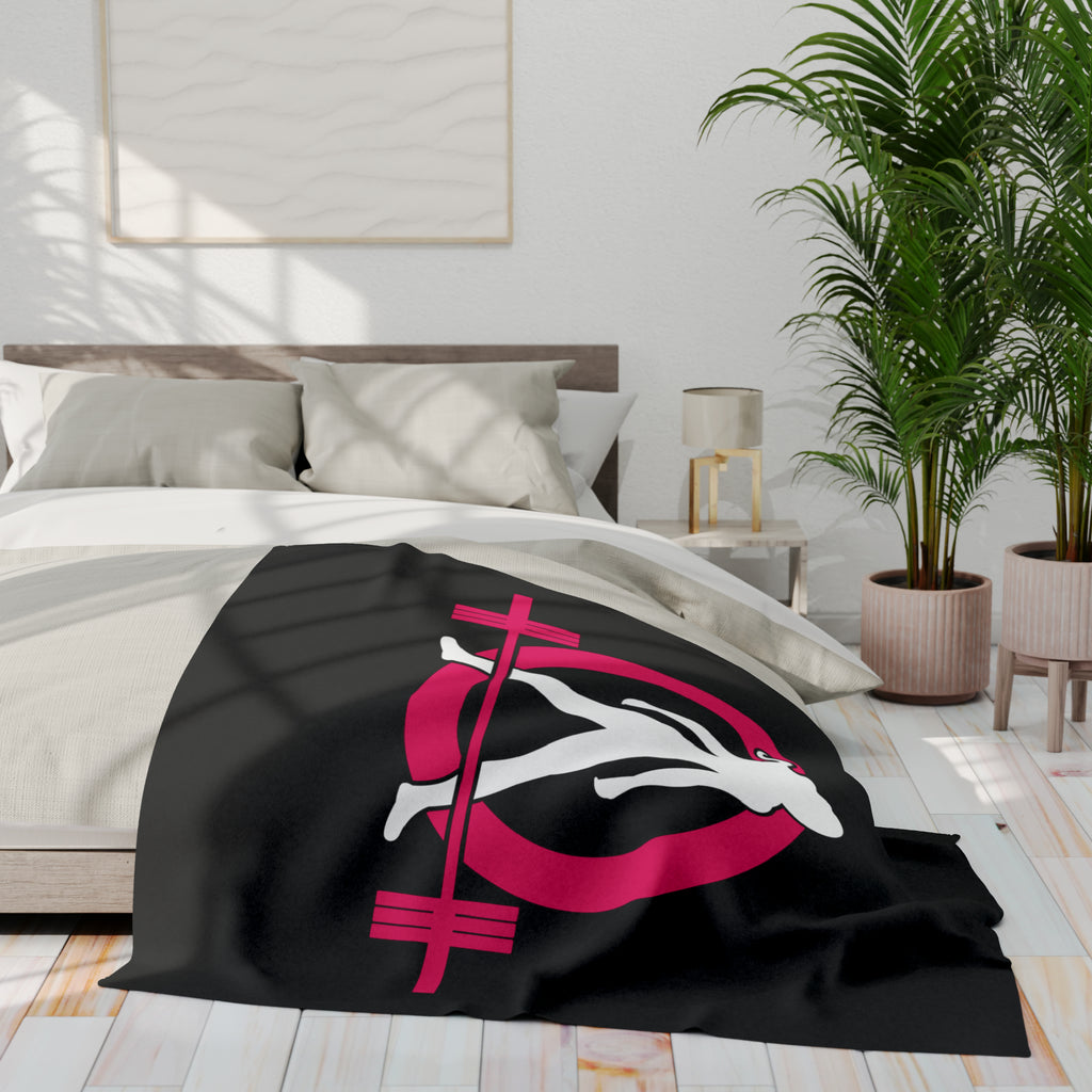 Arctic Fleece Blanket - Black Classic Logo