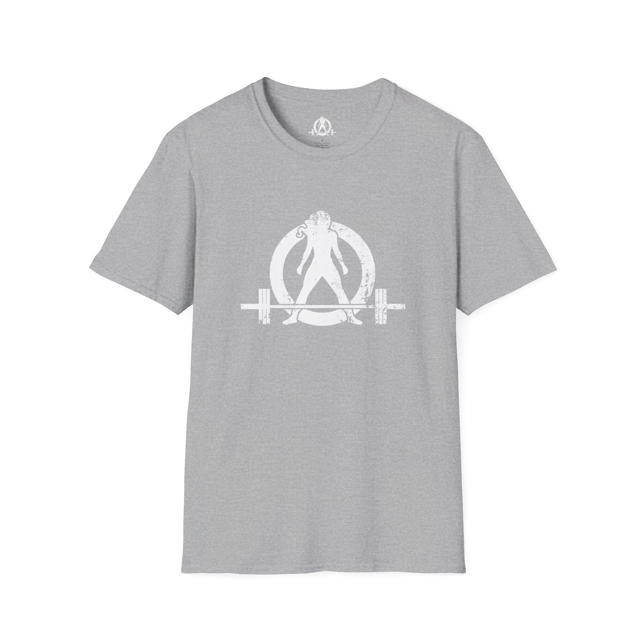 WWLW White Distressed Unisex Softstyle T-Shirt - White Distressed Logo - Plain Back