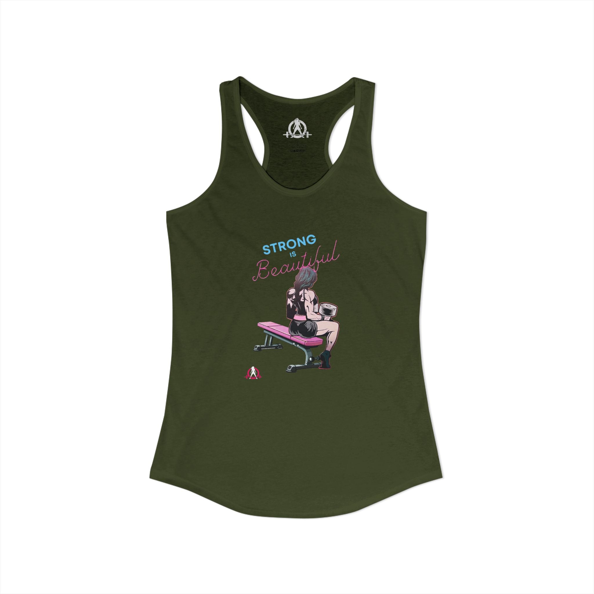 Strong Is Beautiful - Comic  - Racer Back Tank Top - Women's Ideal Racerback Tank Plain Back