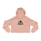Stylish Women's Cropped Hoodie - Black Classic Logo