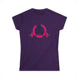 Women's Softstyle Tee - Distressed Color Logo - Plain Back