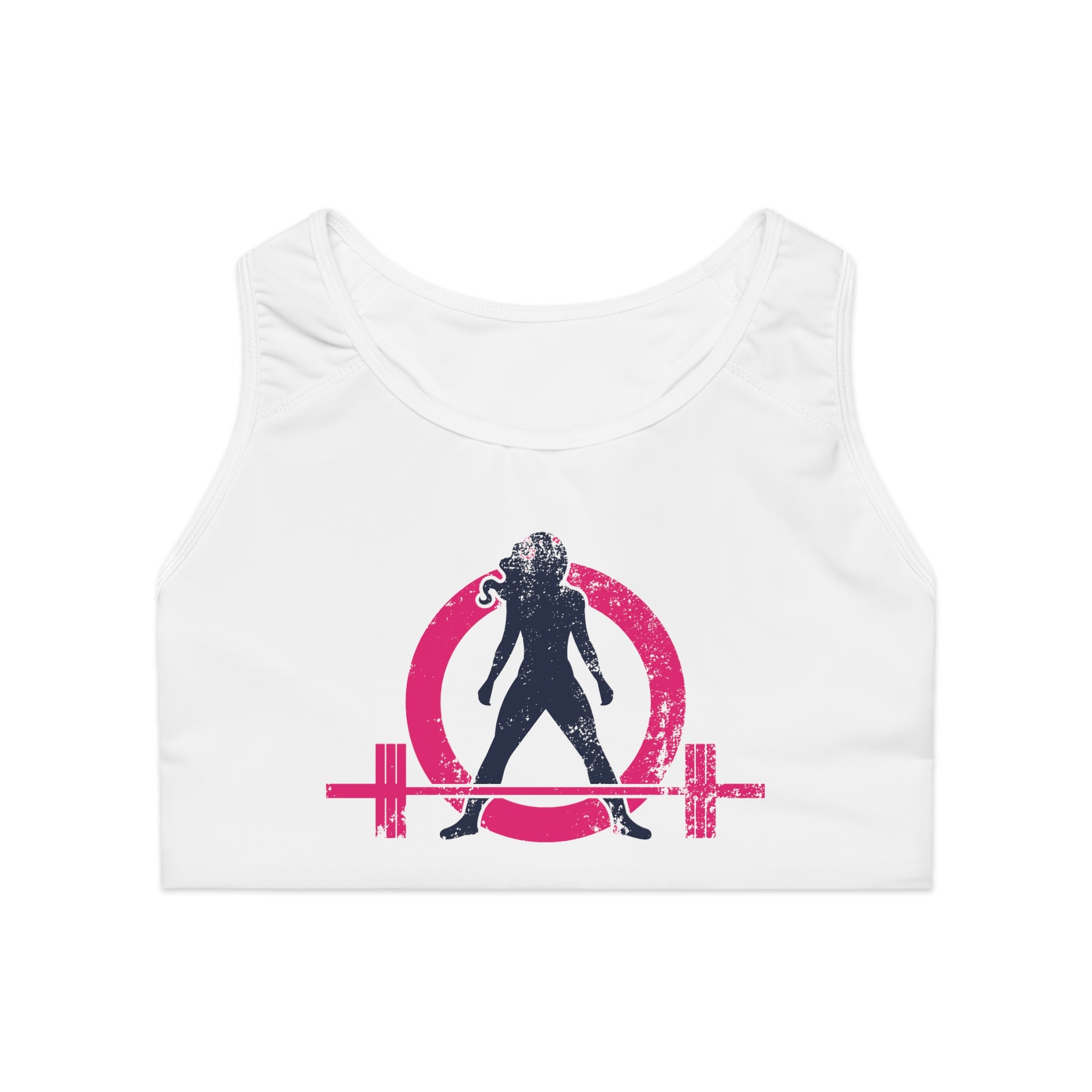 Sports Bra (AOP) - Color Distressed Logo