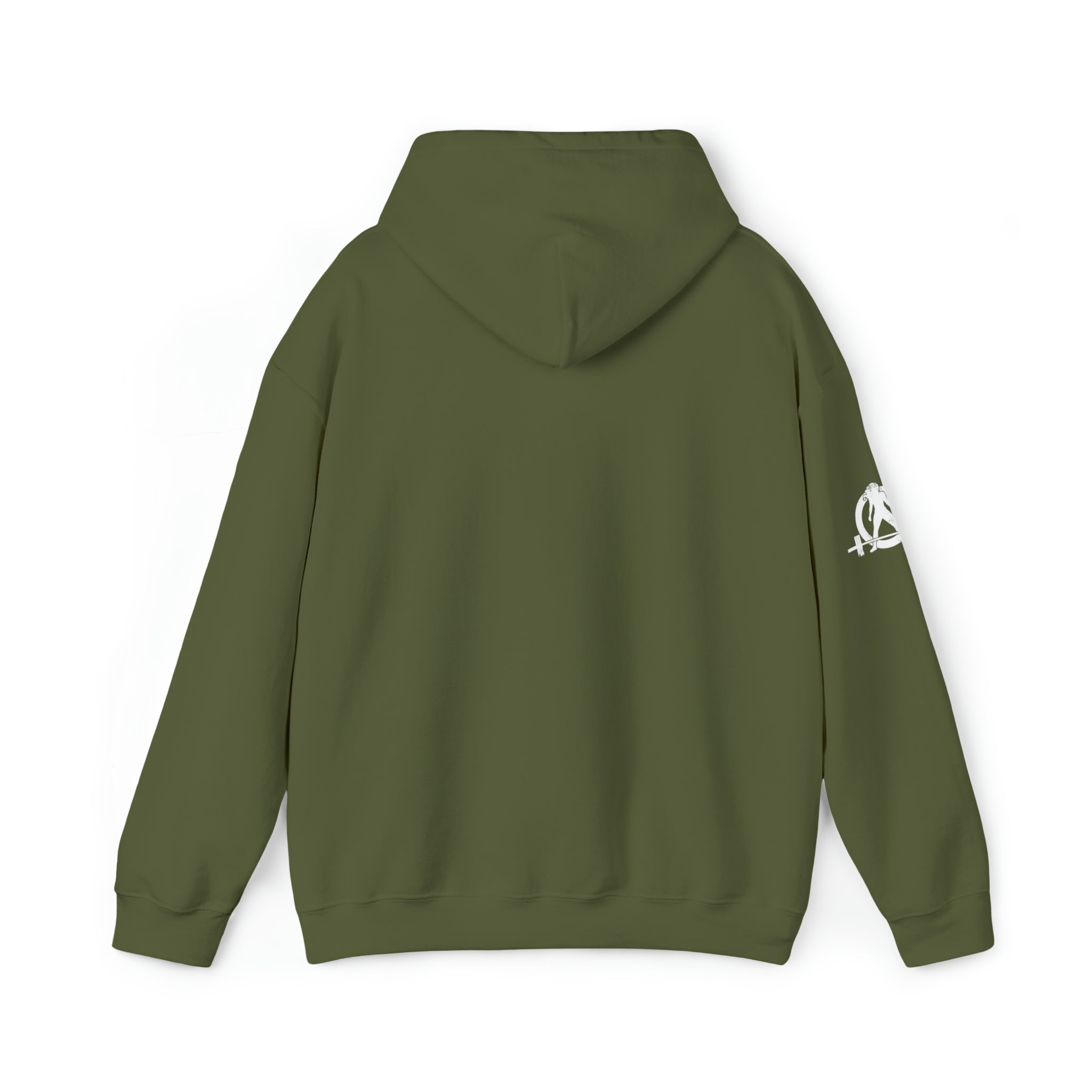 I Could Hip Thrust You - Unisex Heavy Blend Hooded Sweatshirt - White Distressed Logo on Front & Right Sleeve