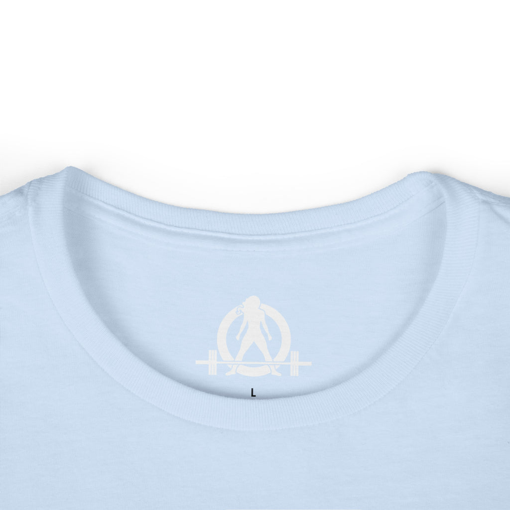 Lift Heavy Run Fast - Women's Softstyle Tee - White Front & Back Logo