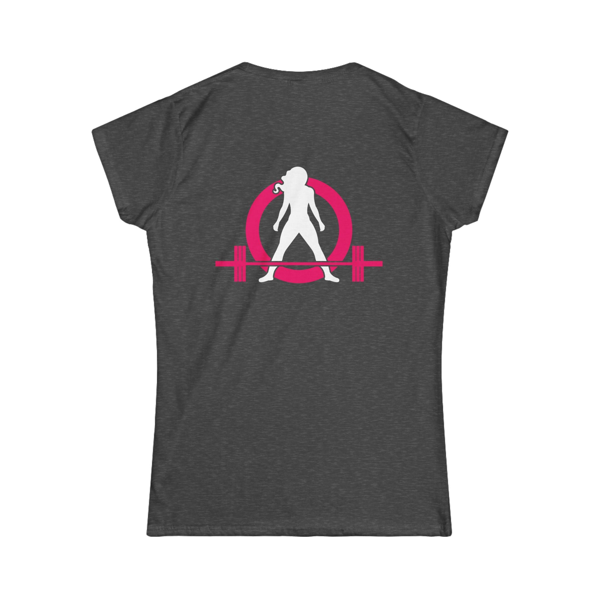 Coffee & A Barbell - Women's Softstyle Tee - Front Logo & Color Back