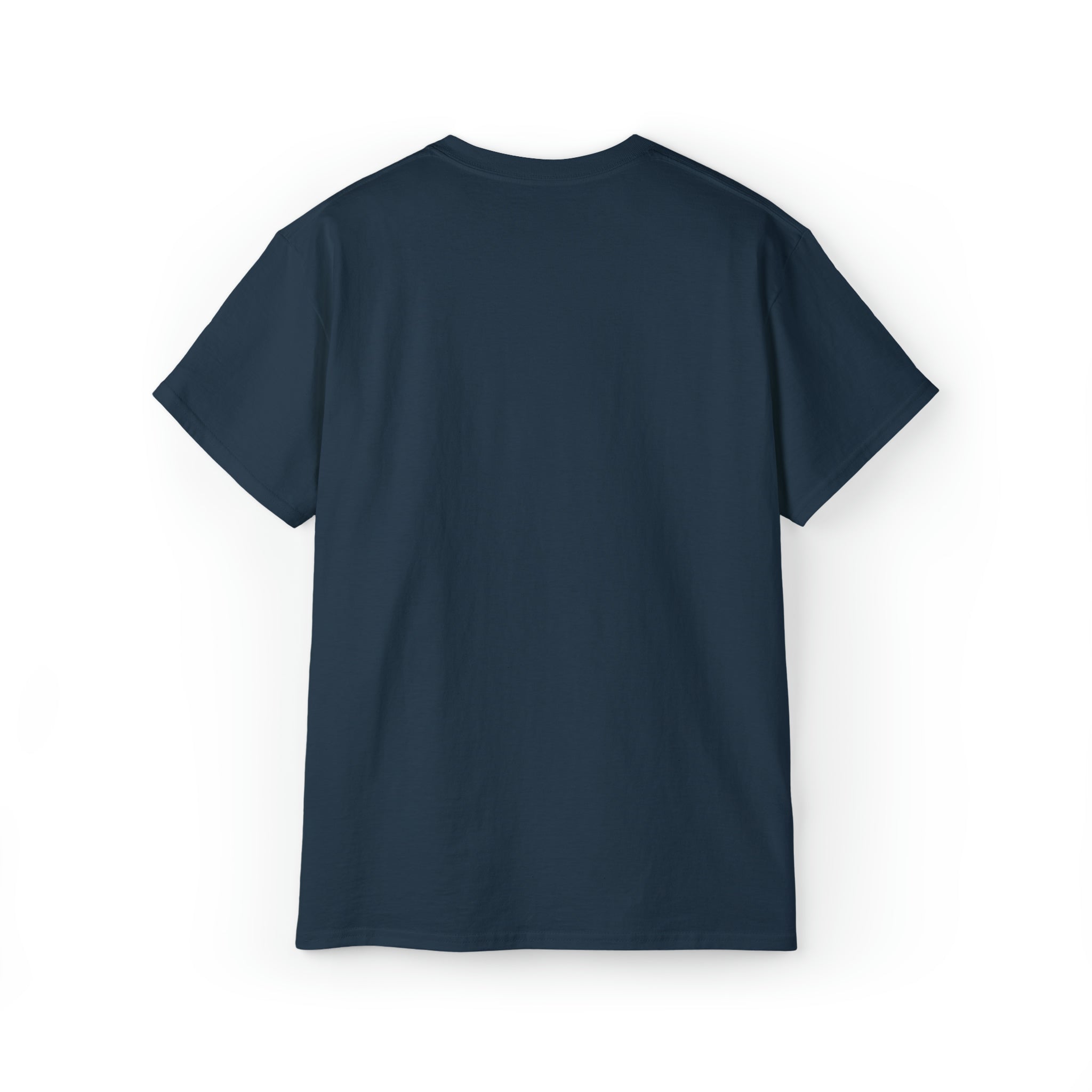 Unisex Ultra Cotton Tee - Distressed White Logo - Plain Back