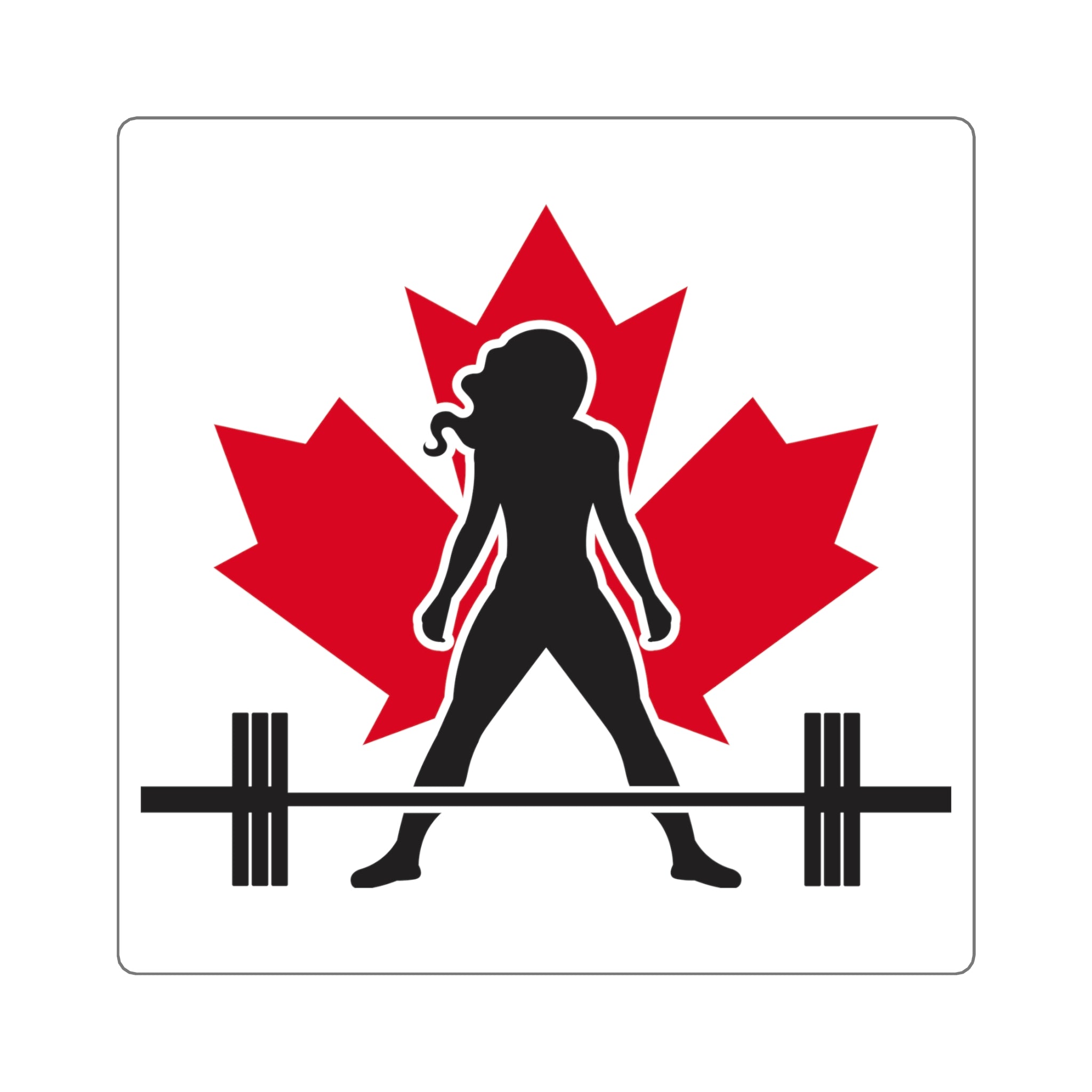 Square Stickers - Canada Logo - Classic Dark