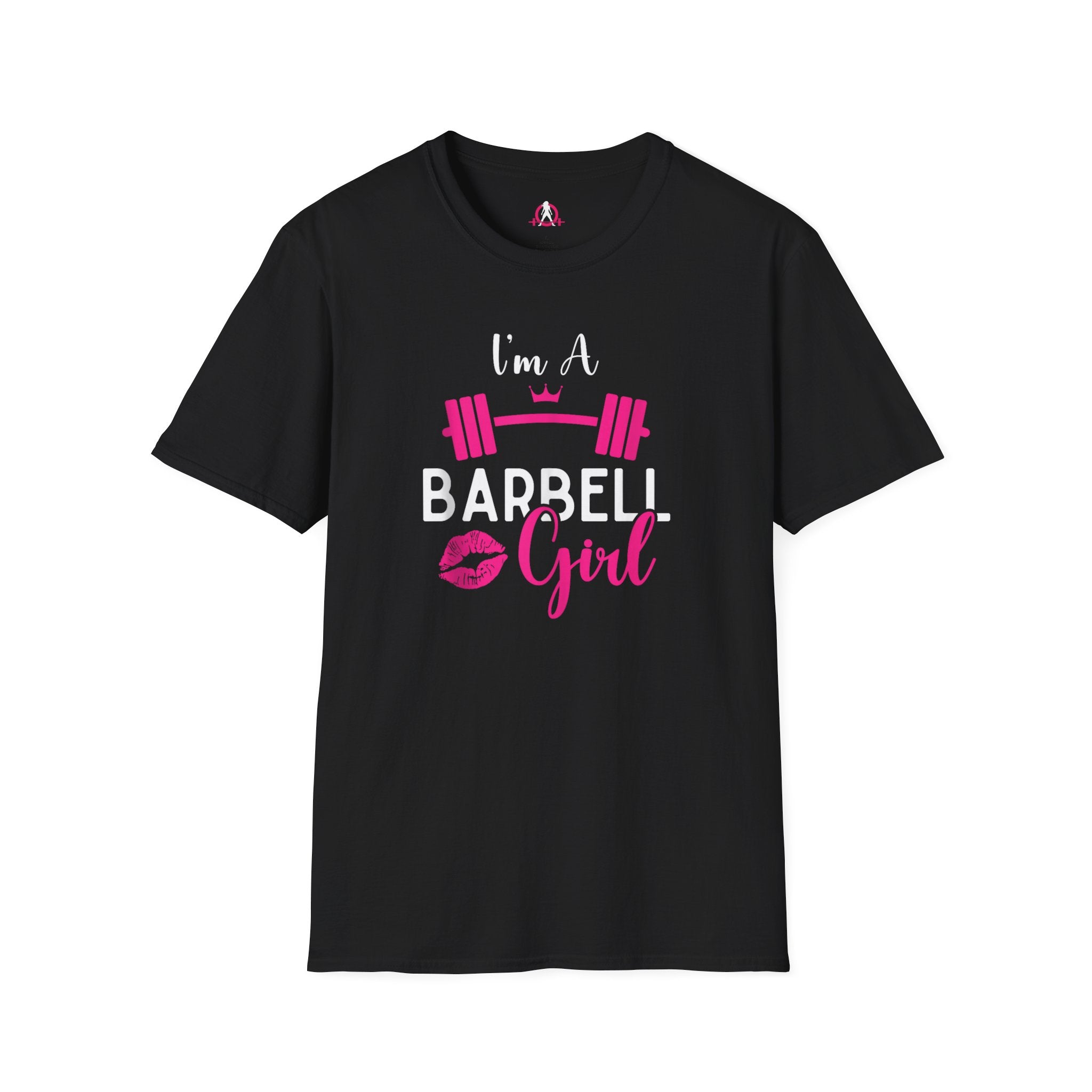 I'm A Barbell Girl Unisex Soft-Style Tee  Front Logo Plain Back