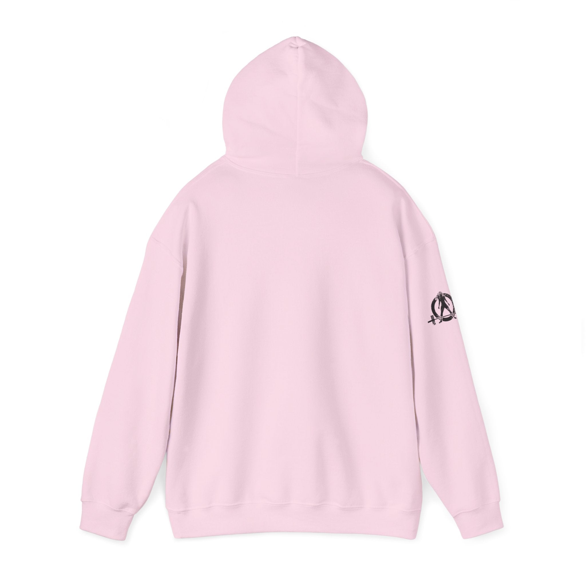 45 + 45 = 135 - Unisex Heavy Blend Hooded Sweatshirt  - Front Black & Shoulder Logo