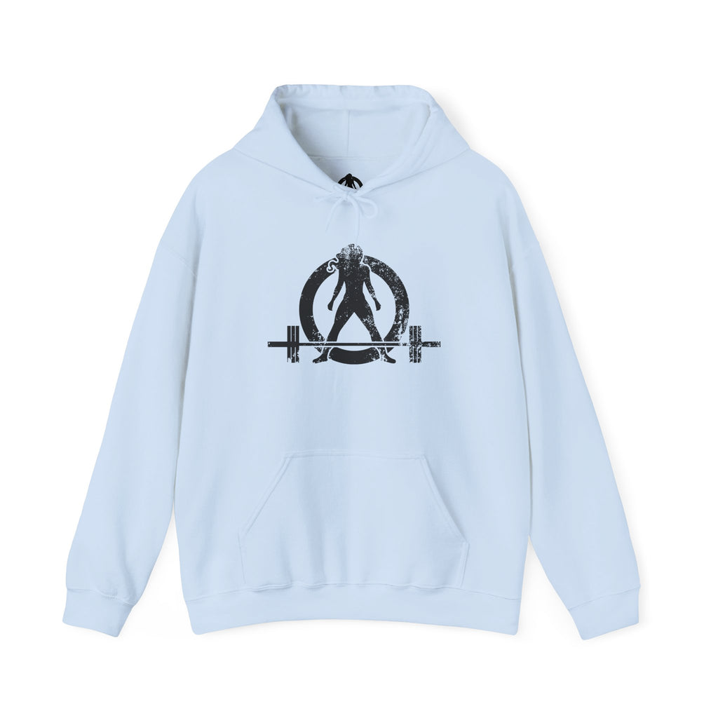 WWLW “Squat • Bench • Deadlift • Repeat” Hoodie - Black Logo Back