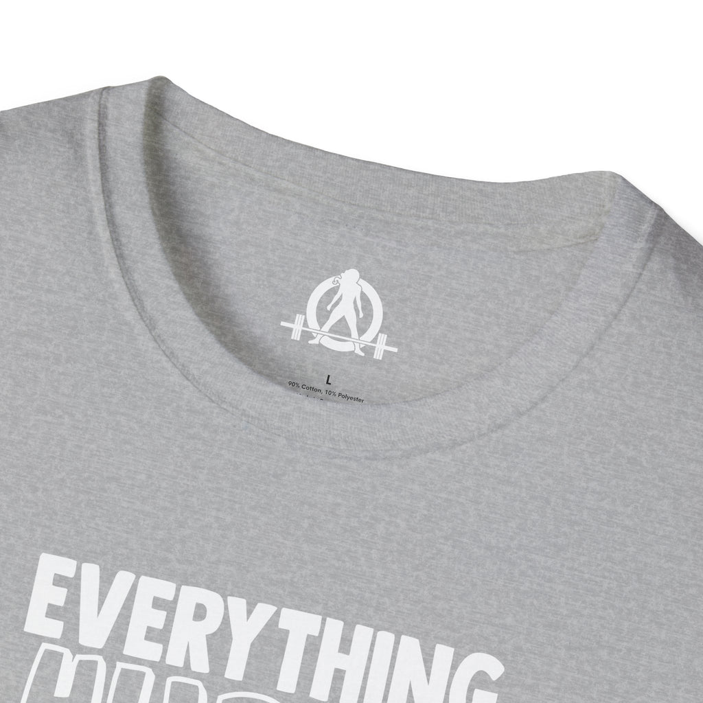 Everything Hurts & I'm Hungry  - Unisex Softstyle T-Shirt - Print on Front Plain Back