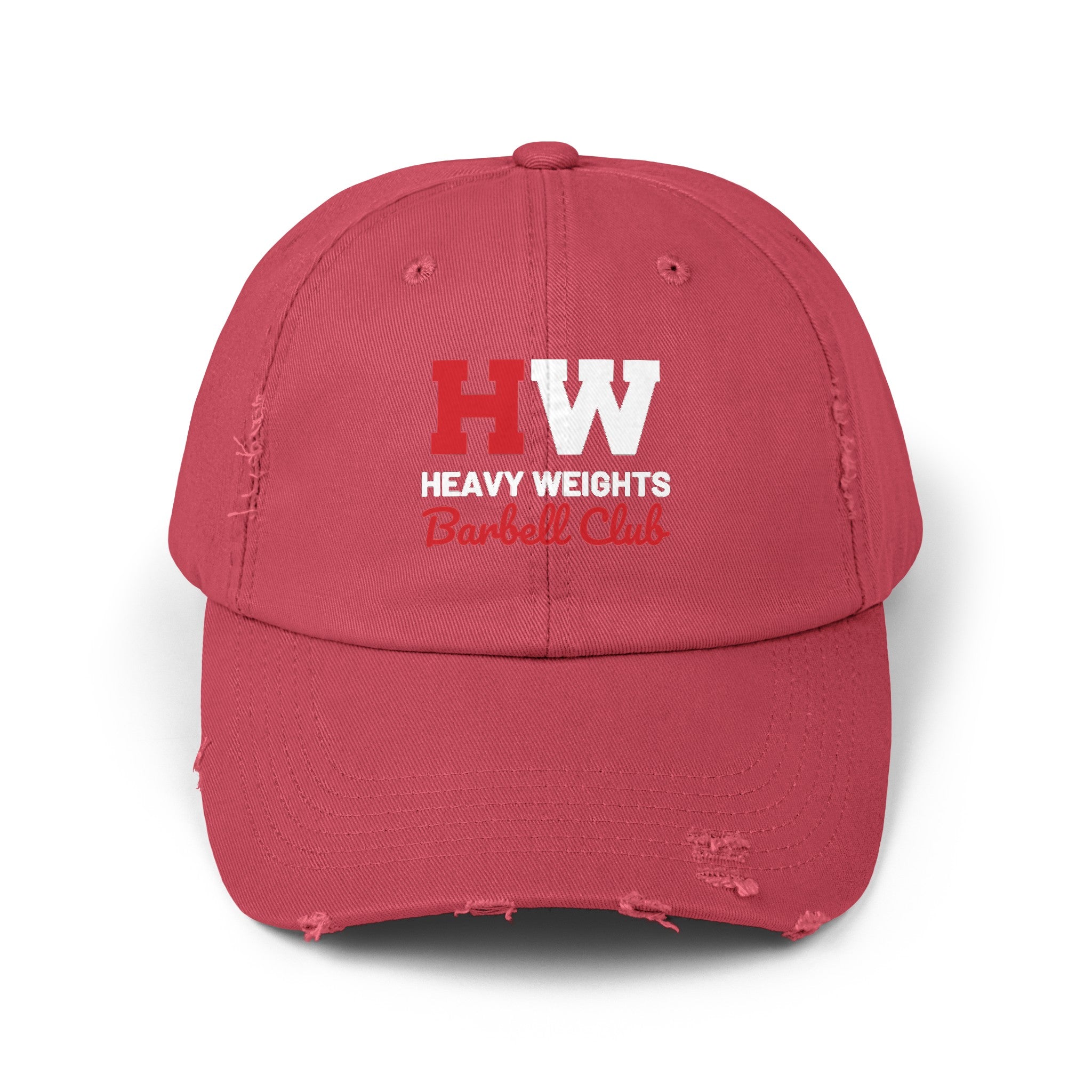 Heavy Weights Barbell Club - Unisex Distressed Cap - Classic Color Logo