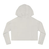 Women’s Cropped Hooded Sweatshirt - White Distressed Logo