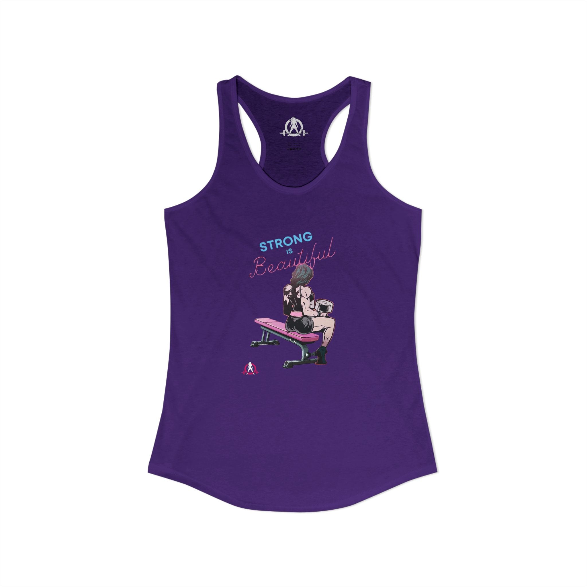 Strong Is Beautiful - Comic  - Racer Back Tank Top - Women's Ideal Racerback Tank Plain Back