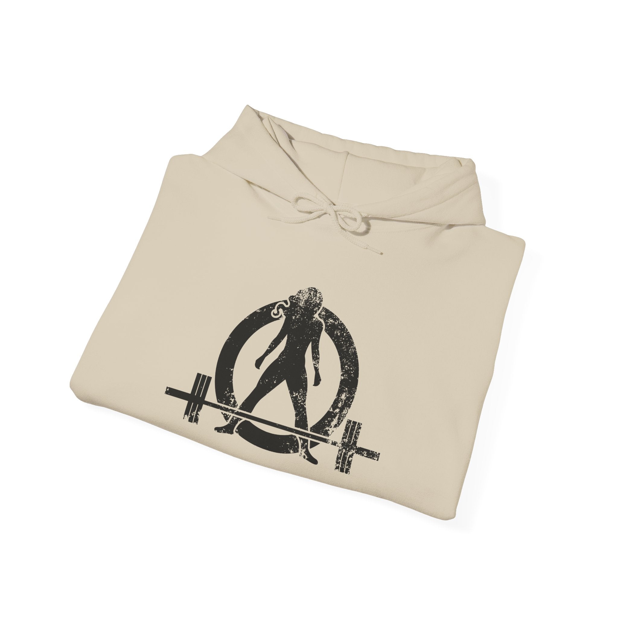 Strong Is Beautiful - Distressed Black Logo - Unisex Heavy Blend Hooded Sweatshirt