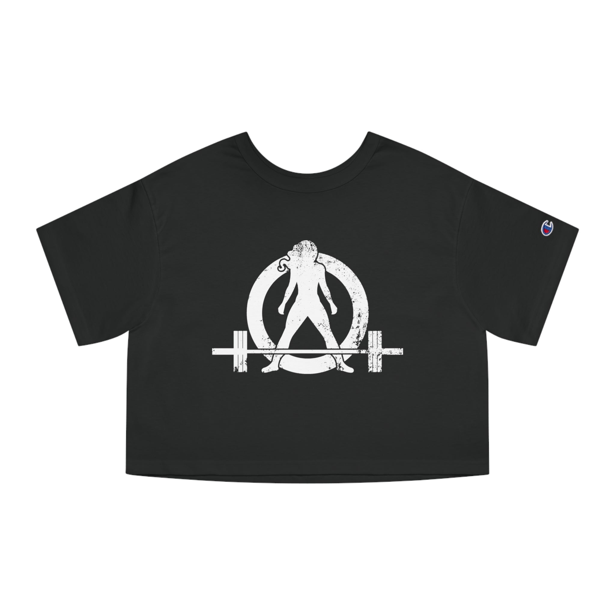 Champion Women's Heritage Cropped T-Shirt - Kick Your Ass White Distressed Logo