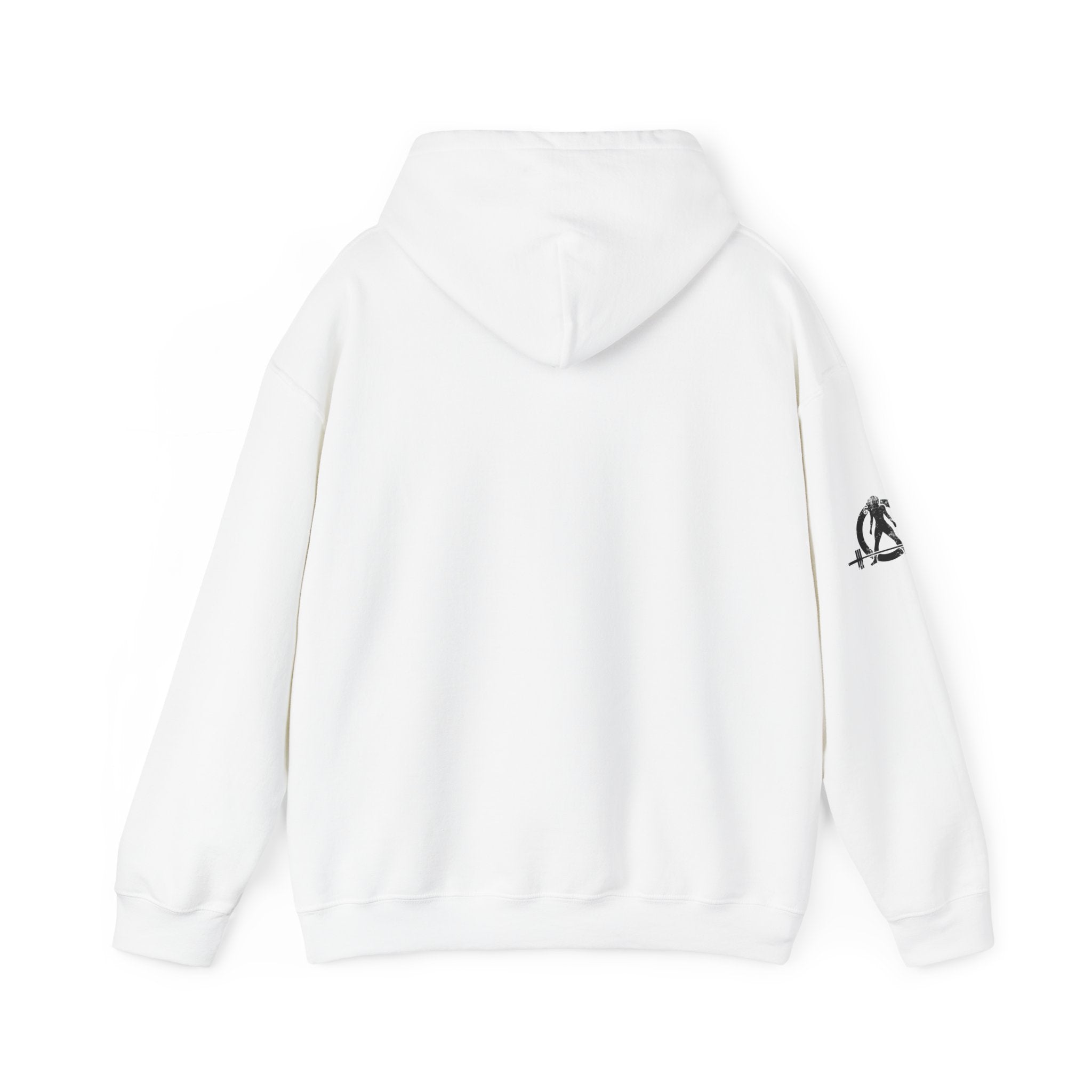 Lift Heavy Shit - Unisex Heavy Blend Hooded Sweatshirt - Black Logo on Front & Right Sleeve