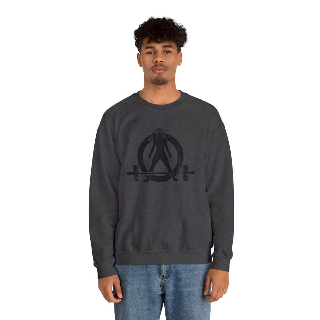 Distressed Logo - Unisex Heavy Blend™ Crewneck Sweatshirt - Black Logo